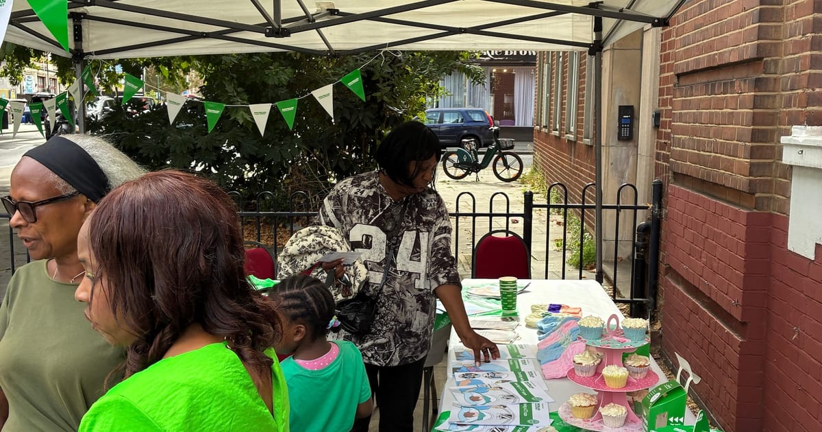 Macmillan Coffee Morning cake table at True Vine Ministries, Lambeth